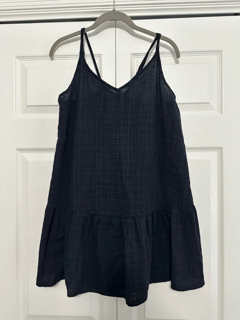Rip Curl Gauze Tie-back Ruffle Hem Swim Cover-up in Black Size XL VGUC